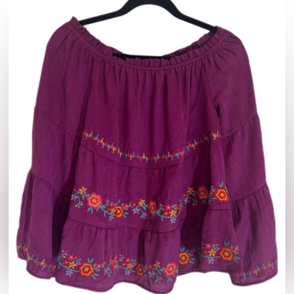 Savanna Jane Tops - S105 Savanna Jane Purple Boho Blouse